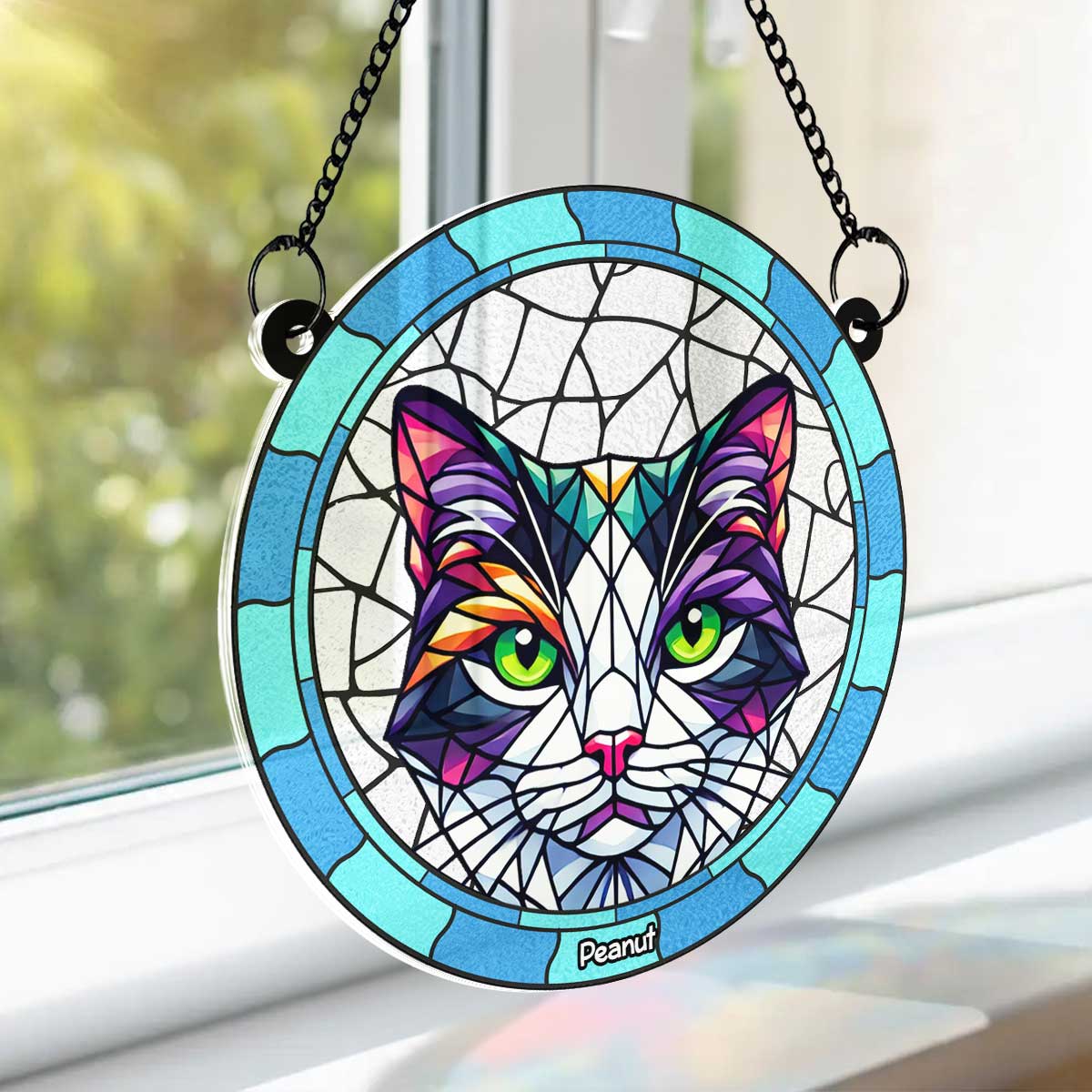 Custom Cat Memorial Personalized Acrylic Window Hanging , Sympathy Gift For Pet Owners, Pet Lovers