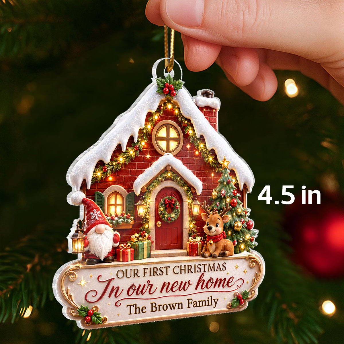 First Christmas in Our New Home - Personalized Acrylic Ornament - Housewarming Gift, New Home Decor