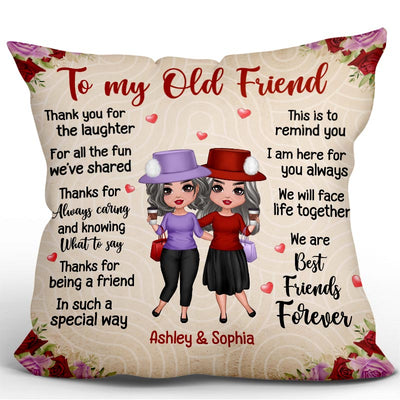 To My Old Friend Personalized Pillow (Insert Included)
