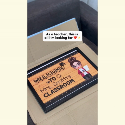 Welcome To Teacher Classroom Personalized Horizontal Poster, Back To School Gift For Teacher, Teacher Appreciation Gift