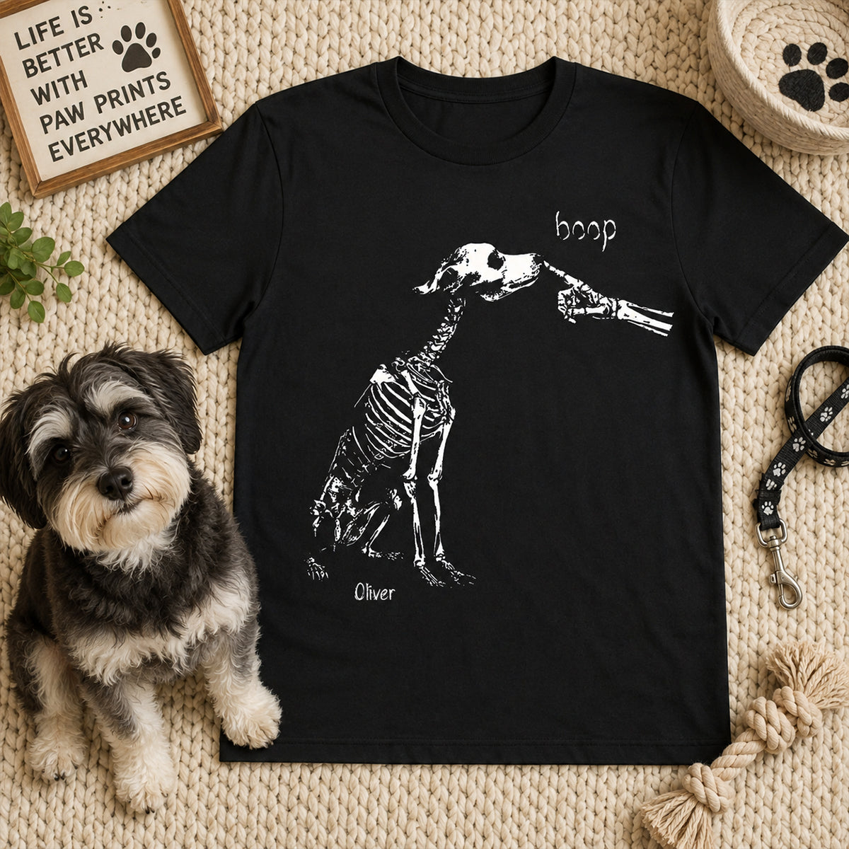 Skeleton Boop Dog Halloween - Personalized Shirt - Halloween Gift, Gift For Dog Lovers