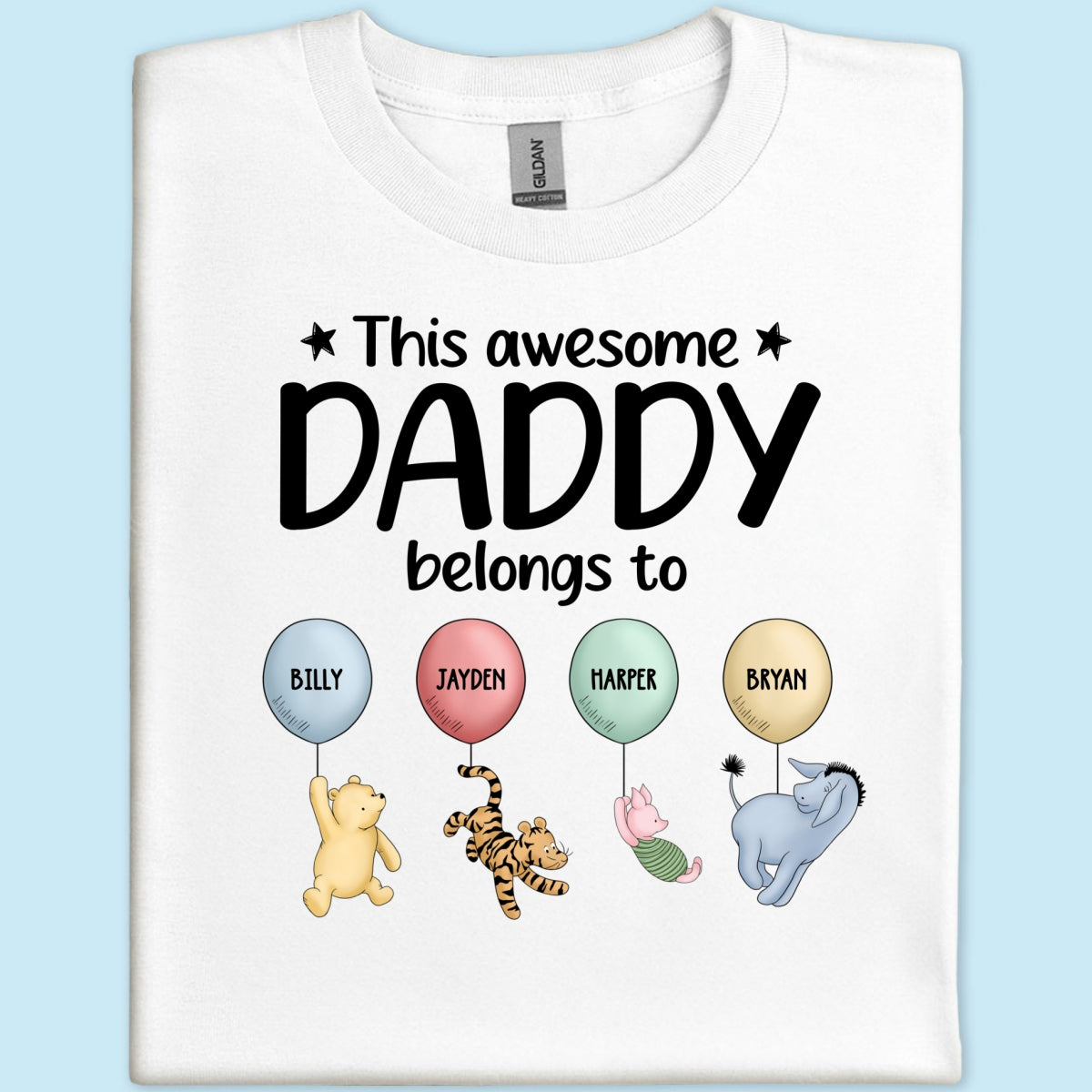 This Awesome Daddy Belongs To Cute Characters Personalized Shirt