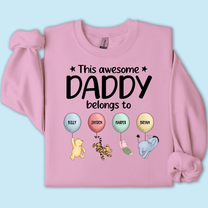 This Awesome Daddy Belongs To Cute Characters Personalized Shirt