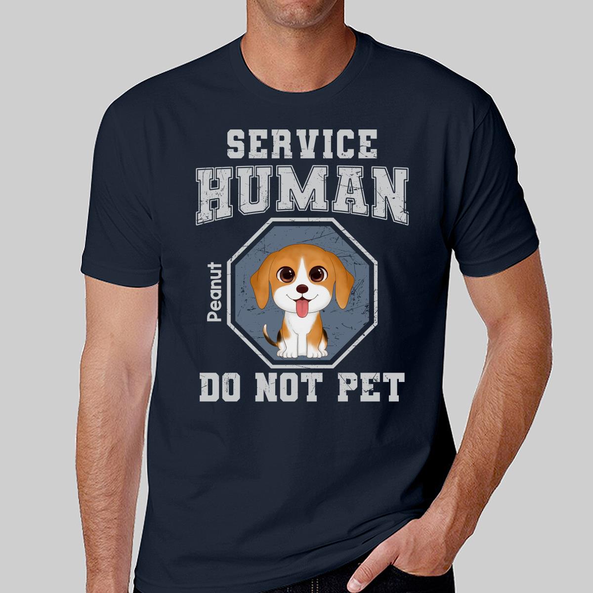 Service Human Do Not Pet Watercolor Cute Dogs Personalized Shirt
