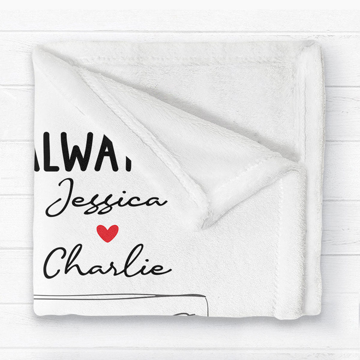 Sexy Kissing Couple Promise To Always By Your Side Personalized Fleece Blanket