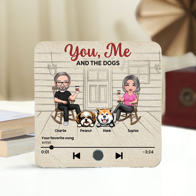 You Me We Got This Couple & Dogs Front Porch Personalized Music Fridge Magnet