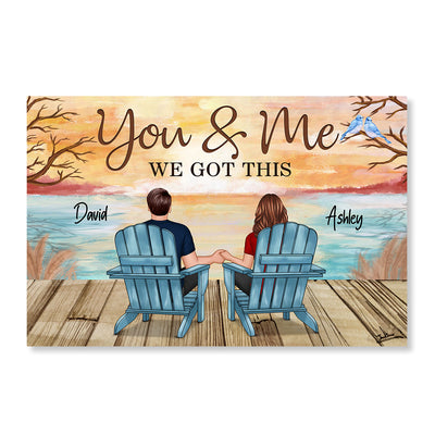 Lake View Back View Couple You & Me We Got This Personalized Horizontal Poster
