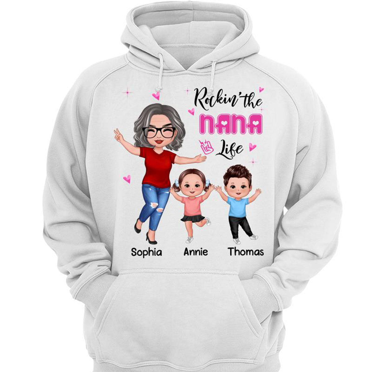 Rockin‘ Grandma Life Happy Doll Personalized Shirt