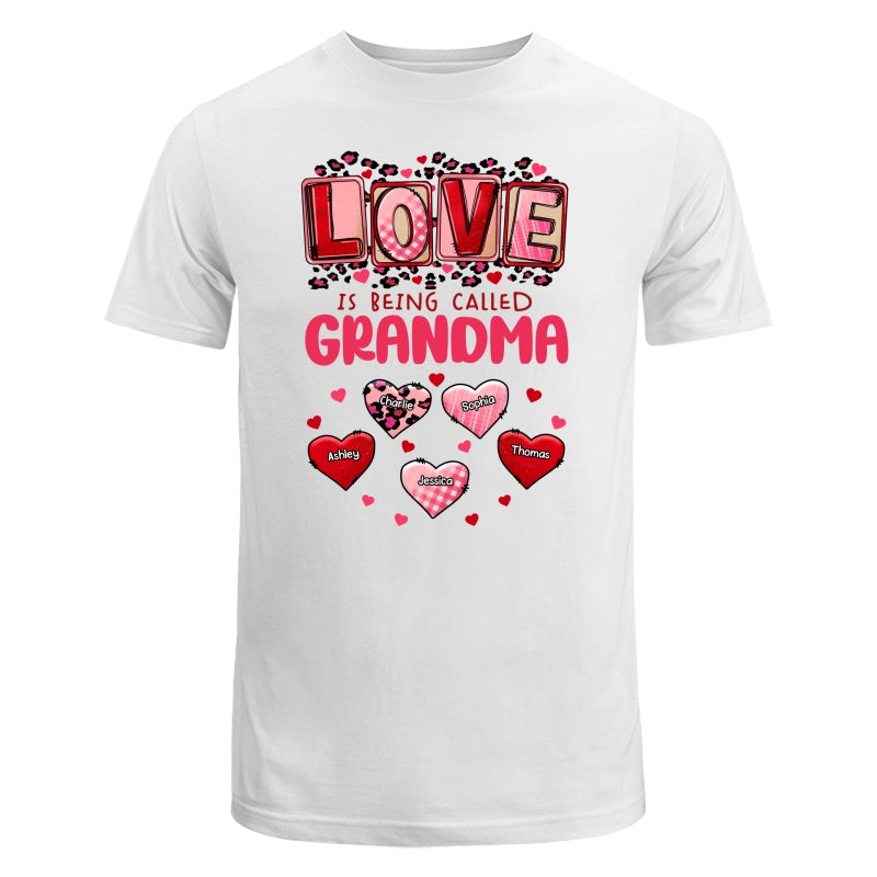 Pink Red Leopard Grandma Mom Love Is Being Called Personalized Shirt