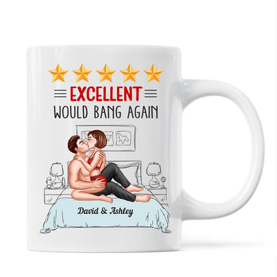 Five - Star Sexy Couple Kissing On Bed Personalized Mug