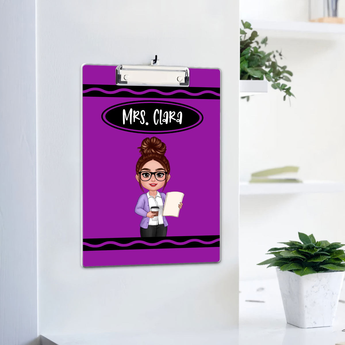 Teacher Crayon Personalized Clipboard