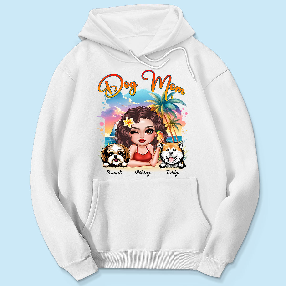 Summer Vibe Dog Mom Personalized Shirt