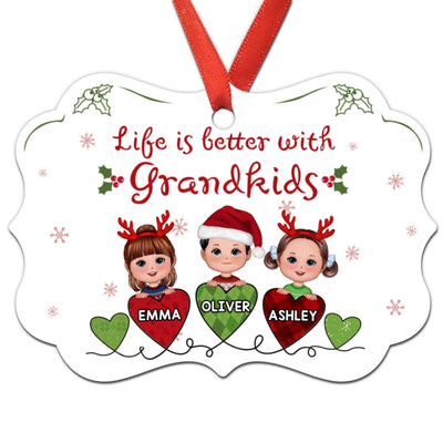 Doll Grandkids Heartstrings Personalized Christmas Ornament