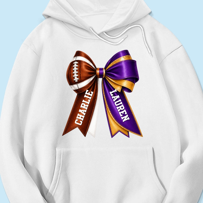 Custom Football & Cheer Name - Personalized Shirt - Game Day Shirt, Football Girlfriend Shirt, Cheer Mom Shirt