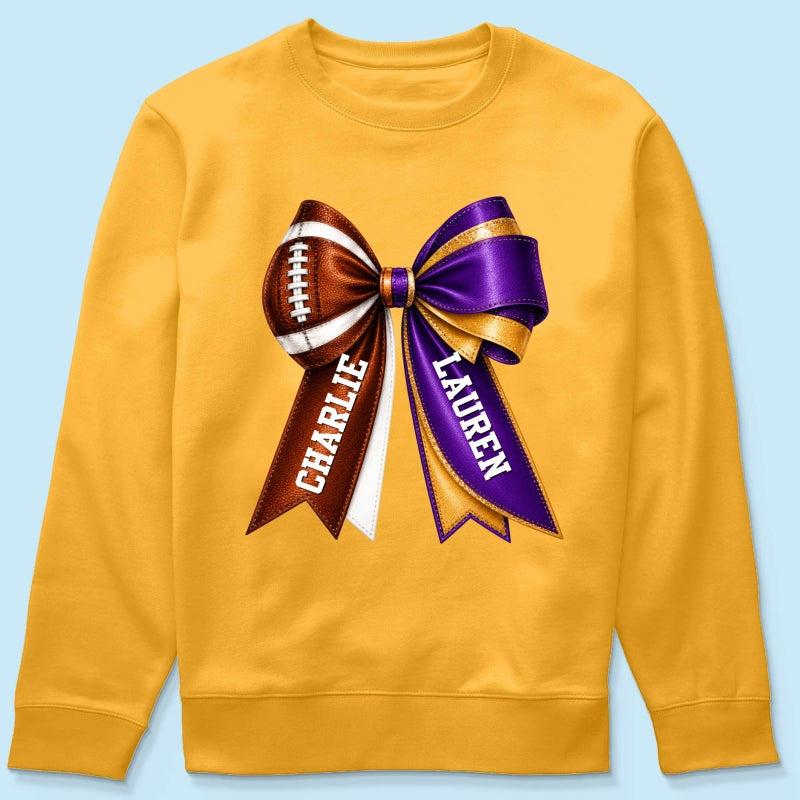 Custom Football & Cheer Name - Personalized Shirt - Game Day Shirt, Football Girlfriend Shirt, Cheer Mom Shirt