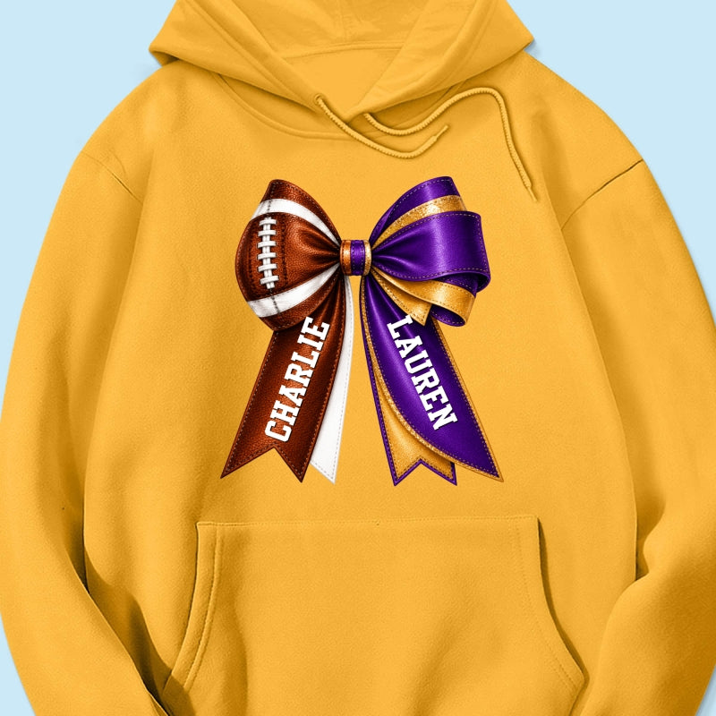 Custom Football & Cheer Name - Personalized Shirt - Game Day Shirt, Football Girlfriend Shirt, Cheer Mom Shirt