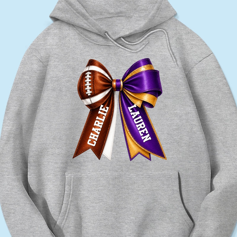 Custom Football & Cheer Name - Personalized Shirt - Game Day Shirt, Football Girlfriend Shirt, Cheer Mom Shirt
