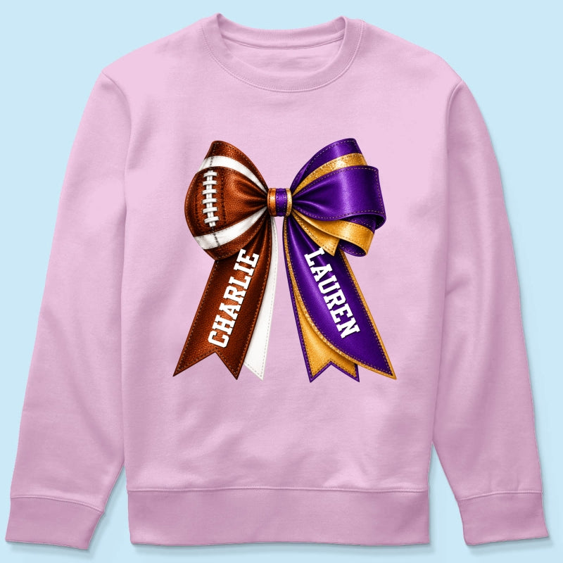 Custom Football & Cheer Name - Personalized Shirt - Game Day Shirt, Football Girlfriend Shirt, Cheer Mom Shirt