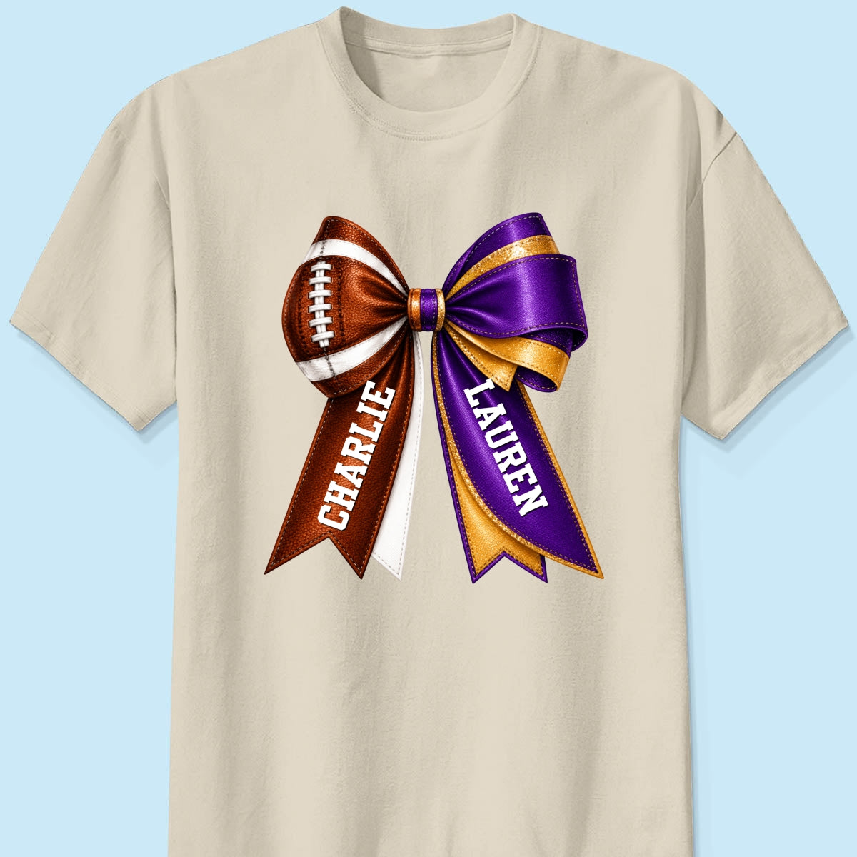 Custom Football & Cheer Name - Personalized Shirt - Game Day Shirt, Football Girlfriend Shirt, Cheer Mom Shirt