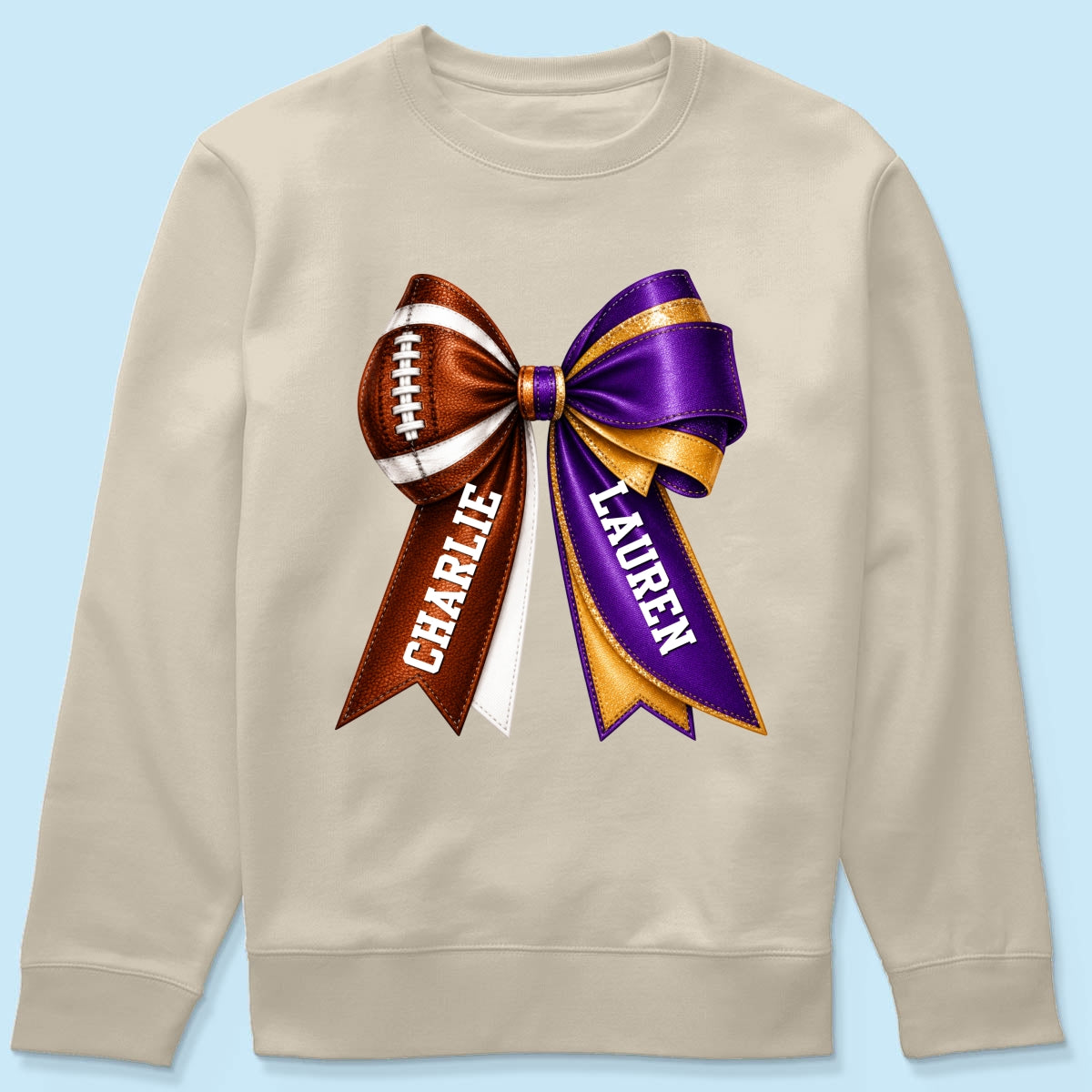 Custom Football & Cheer Name - Personalized Shirt - Game Day Shirt, Football Girlfriend Shirt, Cheer Mom Shirt