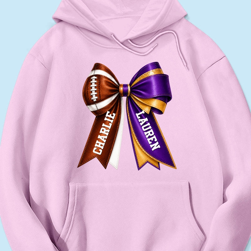 Custom Football & Cheer Name - Personalized Shirt - Game Day Shirt, Football Girlfriend Shirt, Cheer Mom Shirt