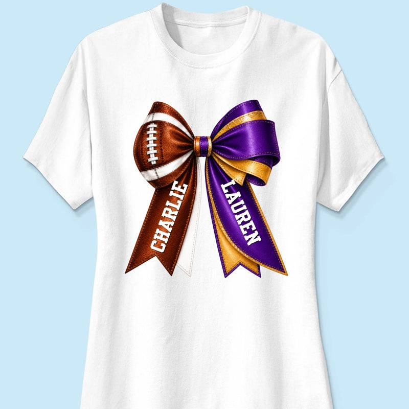 Custom Football & Cheer Name - Personalized Shirt - Game Day Shirt, Football Girlfriend Shirt, Cheer Mom Shirt