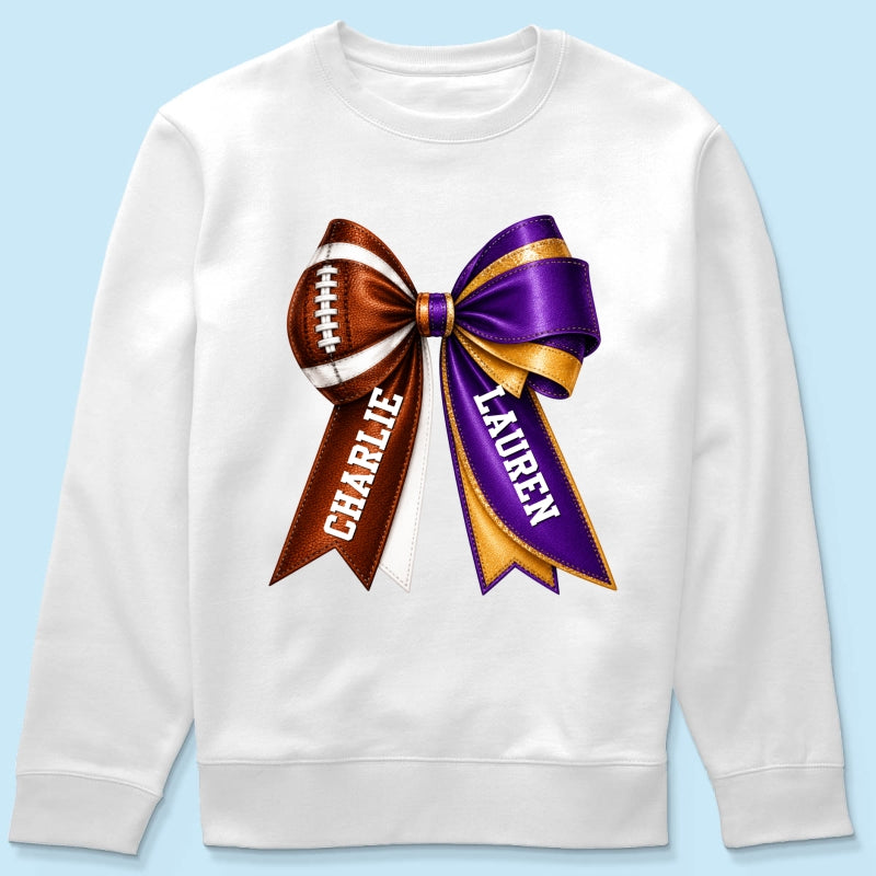 Custom Football & Cheer Name - Personalized Shirt - Game Day Shirt, Football Girlfriend Shirt, Cheer Mom Shirt