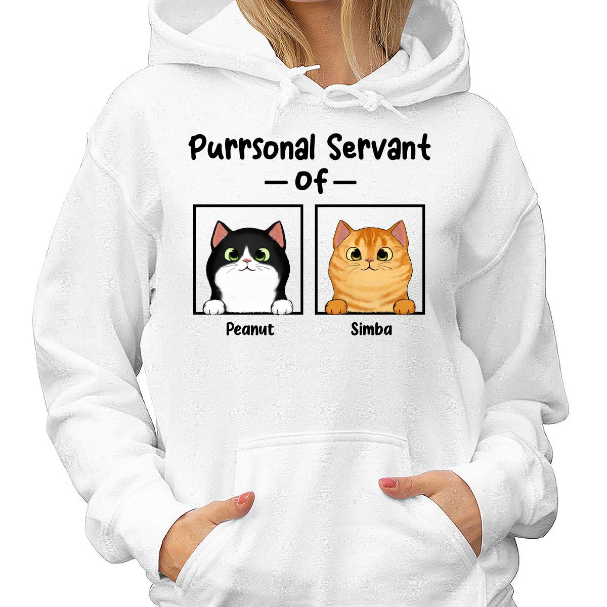 Purrsonal Servant Fluffy Cats In Square Personalized Shirt