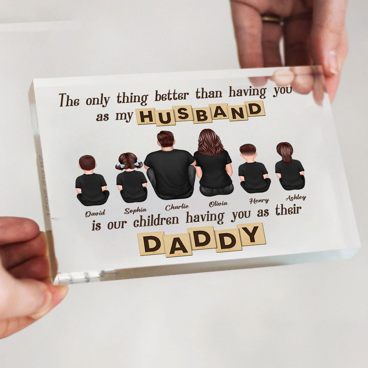 The Only Thing Better Than Being My Husband Personalized Rectangle Acrylic Block Plaque, Gift For Dad