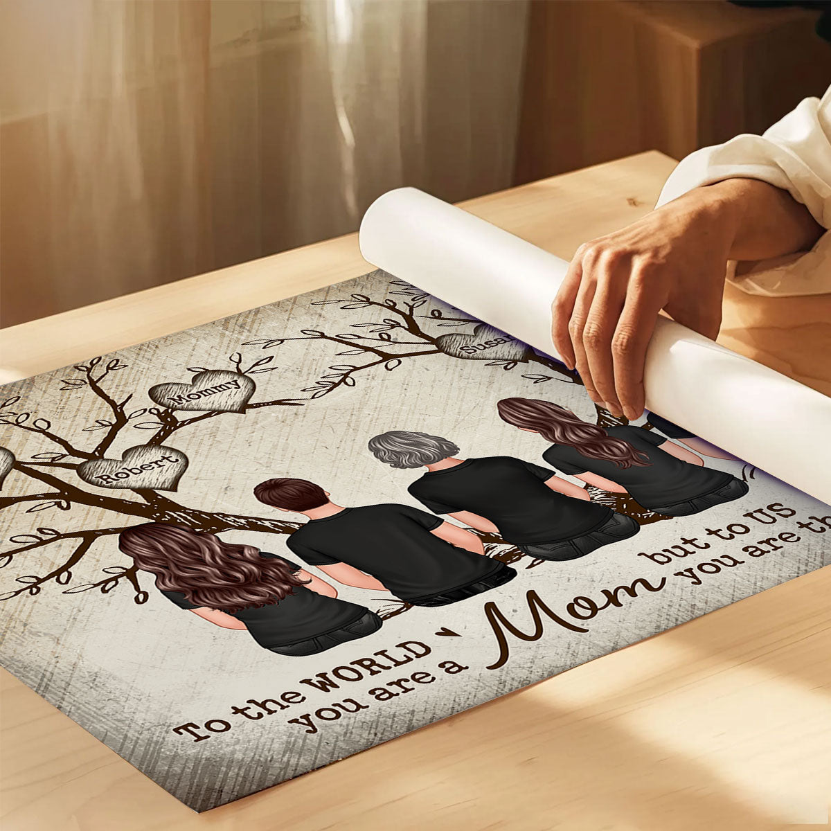 A Tree Of Family Hearts To The World You Are A Mom Personalized Poster, Gift For Mom
