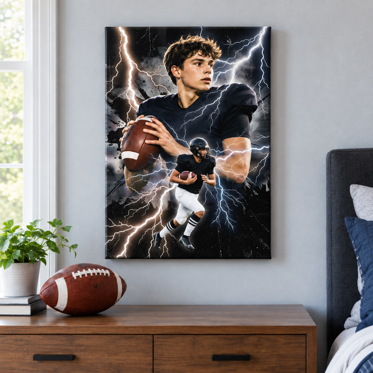 Trending Bootleg Sport Photos Insert - Personalized Canvas - Gift For Boy, Girl