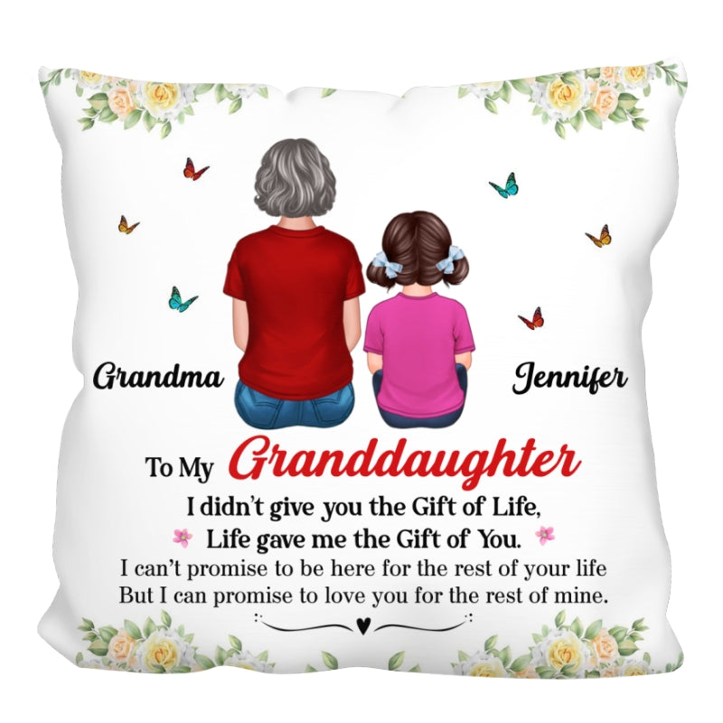 Grandma To My Granddaughter Grandson Gift Of Life Personalized Pillow