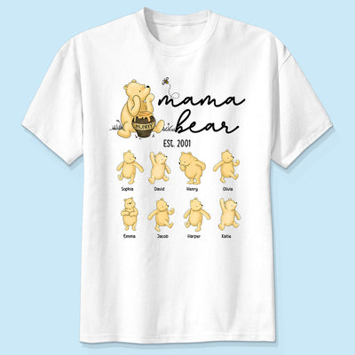 Mama Bear Est. Cute Bears Mother‘s Day Gift For Mom Grandma Auntie Personalized Shirt