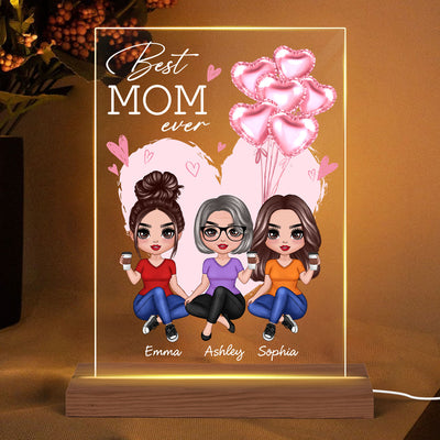Happiness Is Mother And Daughter Personalized Plaque Acrylic LED Night Light