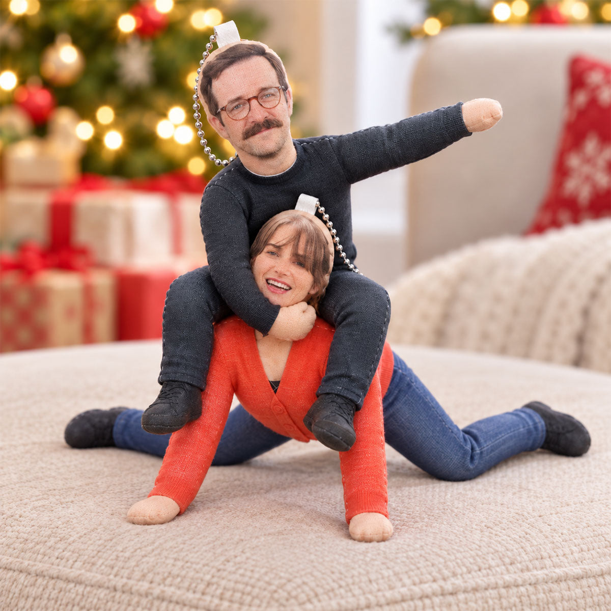 Custom Mini Me Doll with Poseable Body - Personalized Plush Doll Ornament - Unhinged Gag Gift for Bestie, Coworkers, Funny White Elephant Christmas Gift