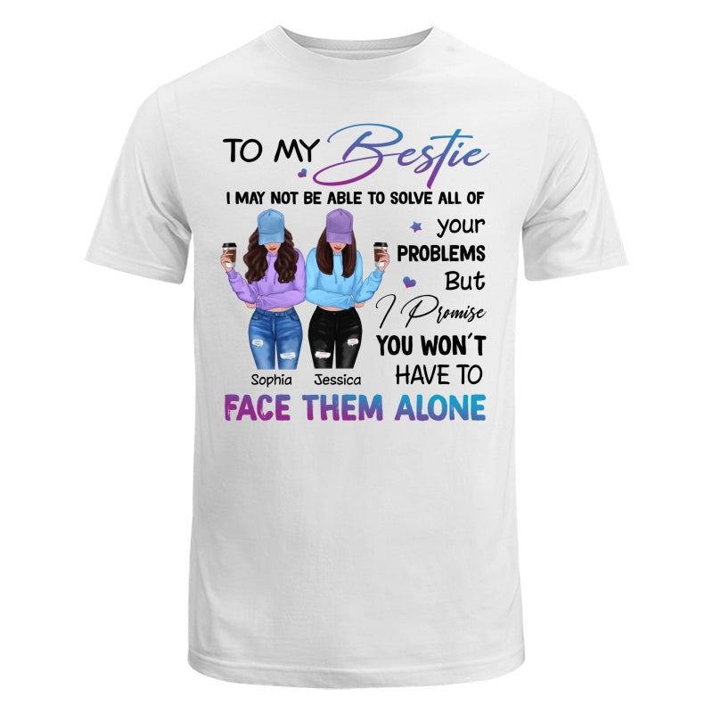 Front View Besties To My Bestie Gift For Best Friends Personalized Shirt