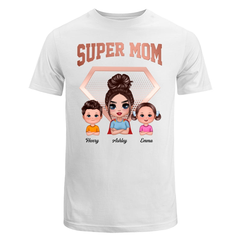Super Mom Doll Mom & Kids Personalized Shirt