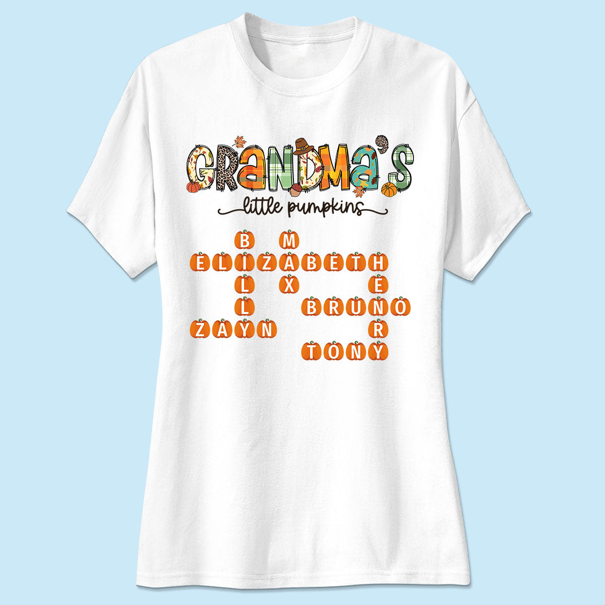 Grandma's Little Pumpkins Fall Season Personalized Shirt