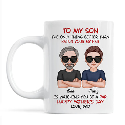 To My Son From Dad Happy Father‘s Day Personalized Mug