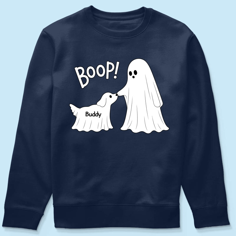 Cute Funny Ghost Boo-p Dog - Personalized Shirt - Halloween Shirt For Dog Lovers