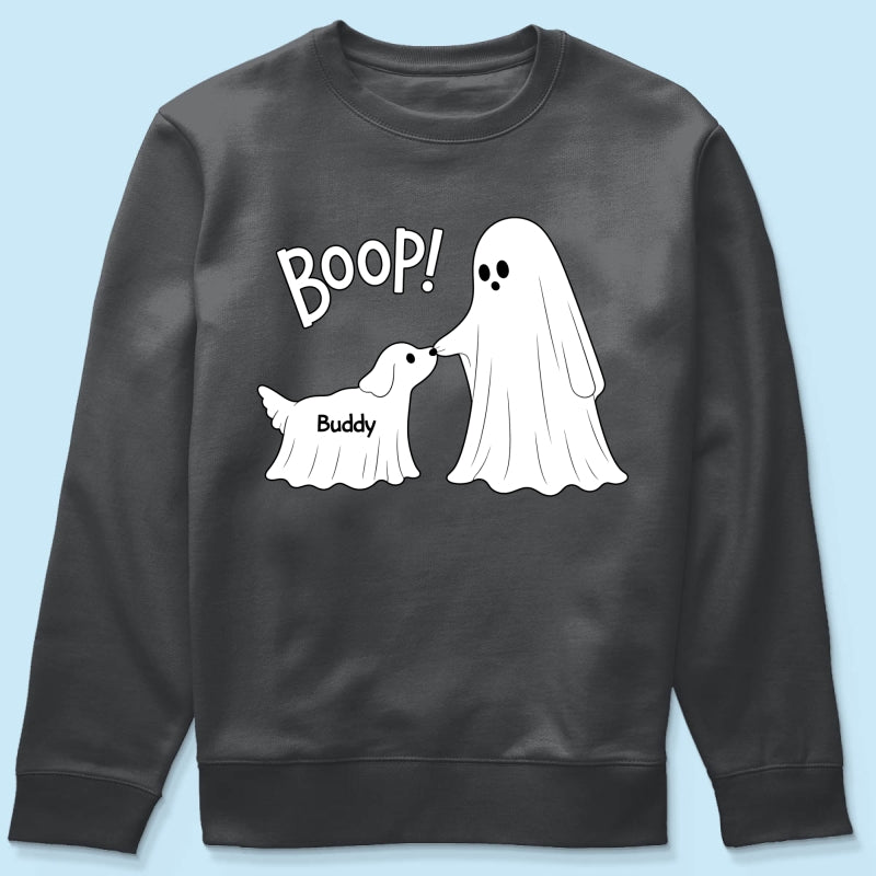 Cute Funny Ghost Boo-p Dog - Personalized Shirt - Halloween Shirt For Dog Lovers