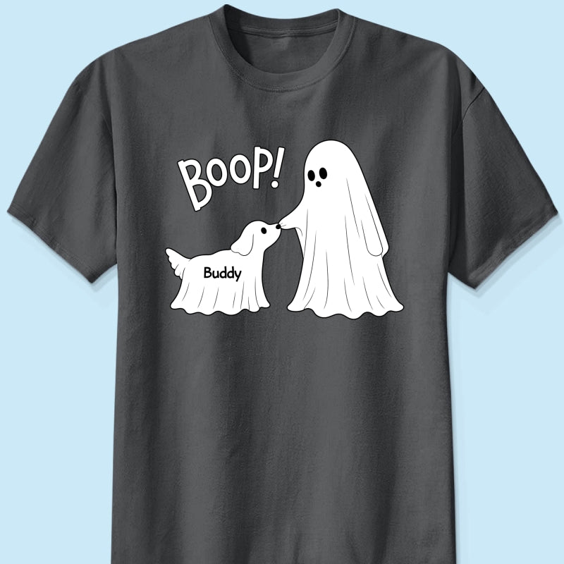 Cute Funny Ghost Boo-p Dog - Personalized Shirt - Halloween Shirt For Dog Lovers