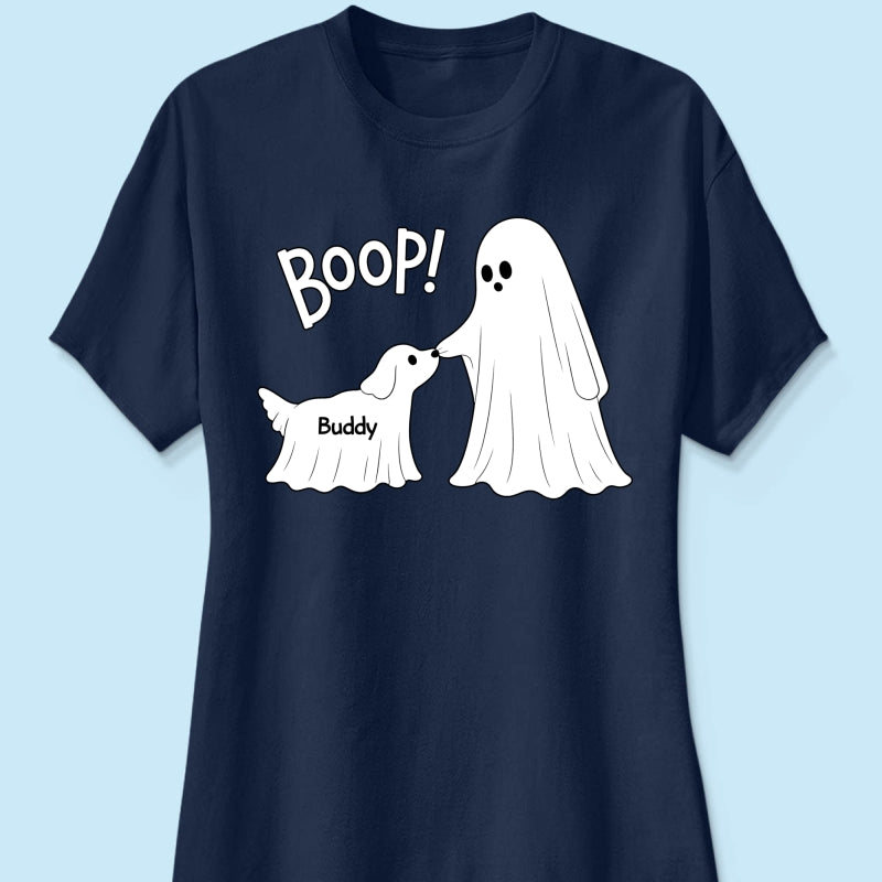 Cute Funny Ghost Boo-p Dog - Personalized Shirt - Halloween Shirt For Dog Lovers
