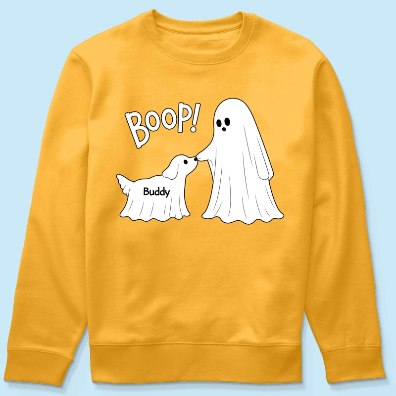 Cute Funny Ghost Boo-p Dog - Personalized Shirt - Halloween Shirt For Dog Lovers