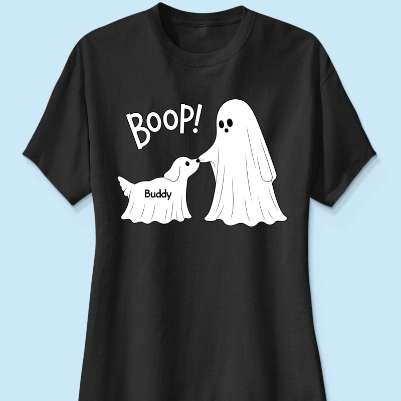Cute Funny Ghost Boo-p Dog - Personalized Shirt - Halloween Shirt For Dog Lovers