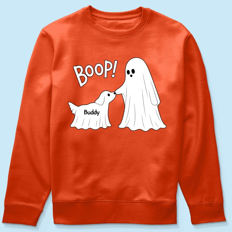 Cute Funny Ghost Boo-p Dog - Personalized Shirt - Halloween Shirt For Dog Lovers