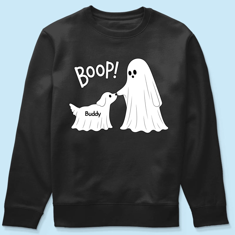 Cute Funny Ghost Boo-p Dog - Personalized Shirt - Halloween Shirt For Dog Lovers