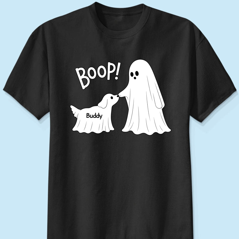 Cute Funny Ghost Boo-p Dog - Personalized Shirt - Halloween Shirt For Dog Lovers