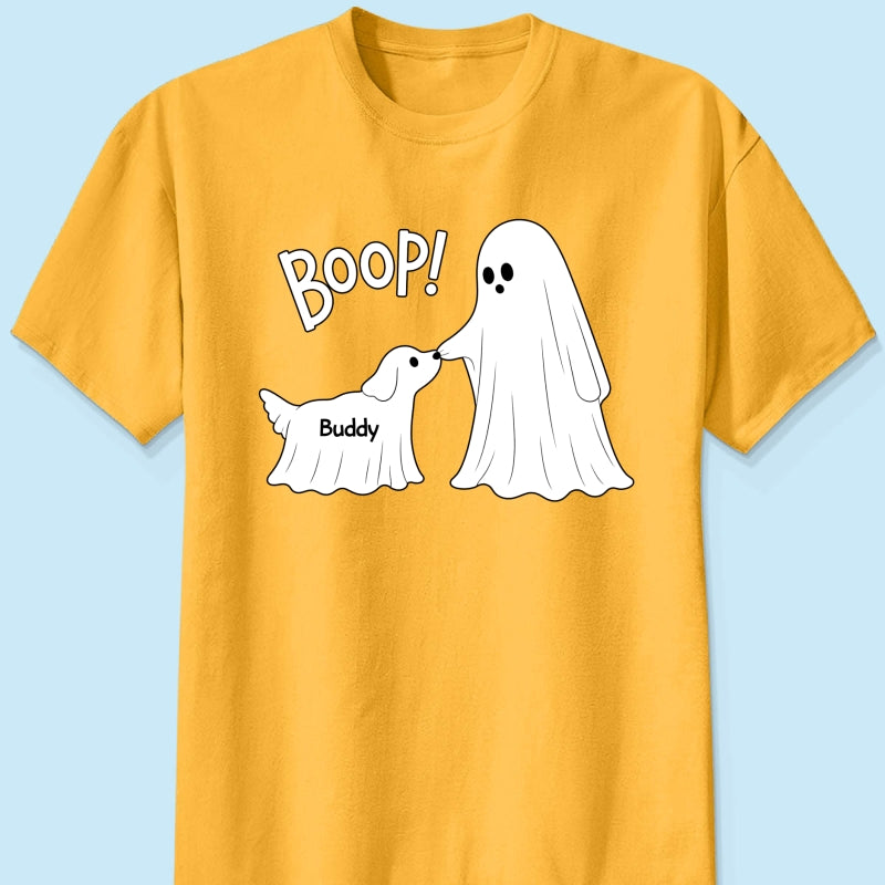 Cute Funny Ghost Boo-p Dog - Personalized Shirt - Halloween Shirt For Dog Lovers