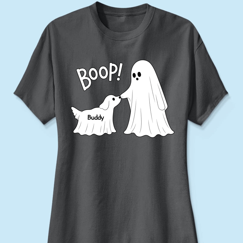 Cute Funny Ghost Boo-p Dog - Personalized Shirt - Halloween Shirt For Dog Lovers